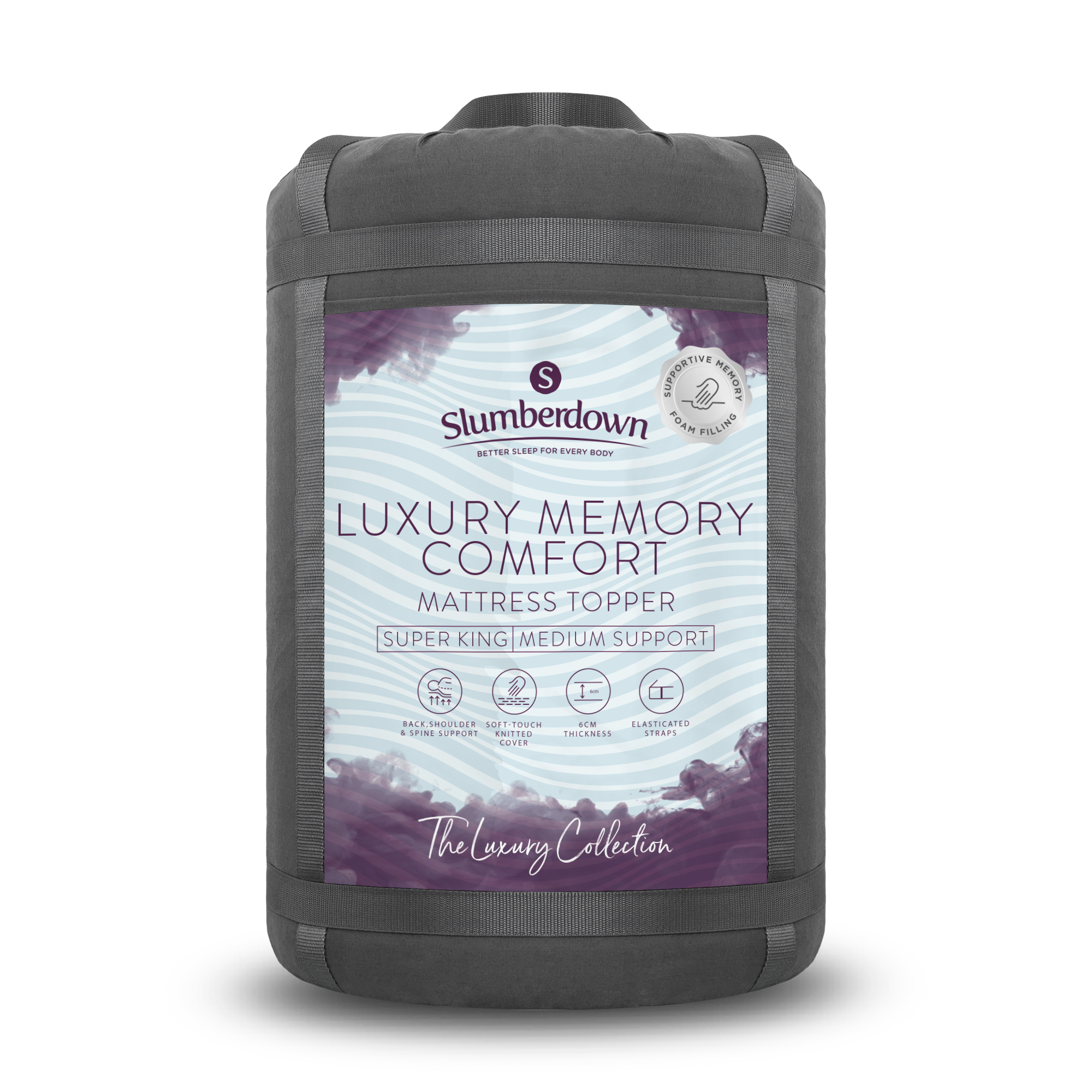 Slumberdown Luxury Memory Comfort Medium Support Super King Mattress Topper