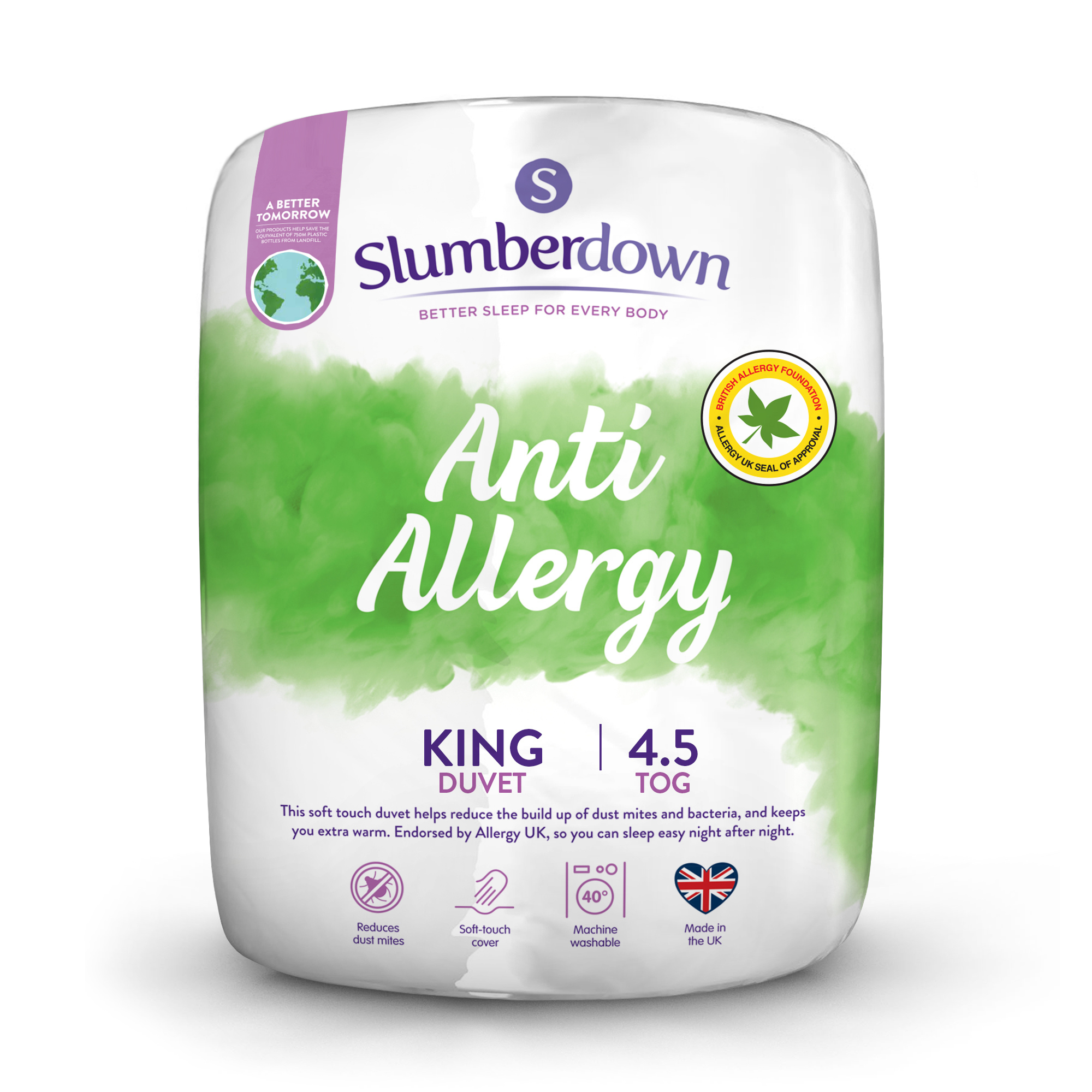 Slumberdown&#x20;Anti&#x20;Allergy&#x20;4.5&#x20;Tog&#x20;King&#x20;Size&#x20;Summer&#x20;Duvet