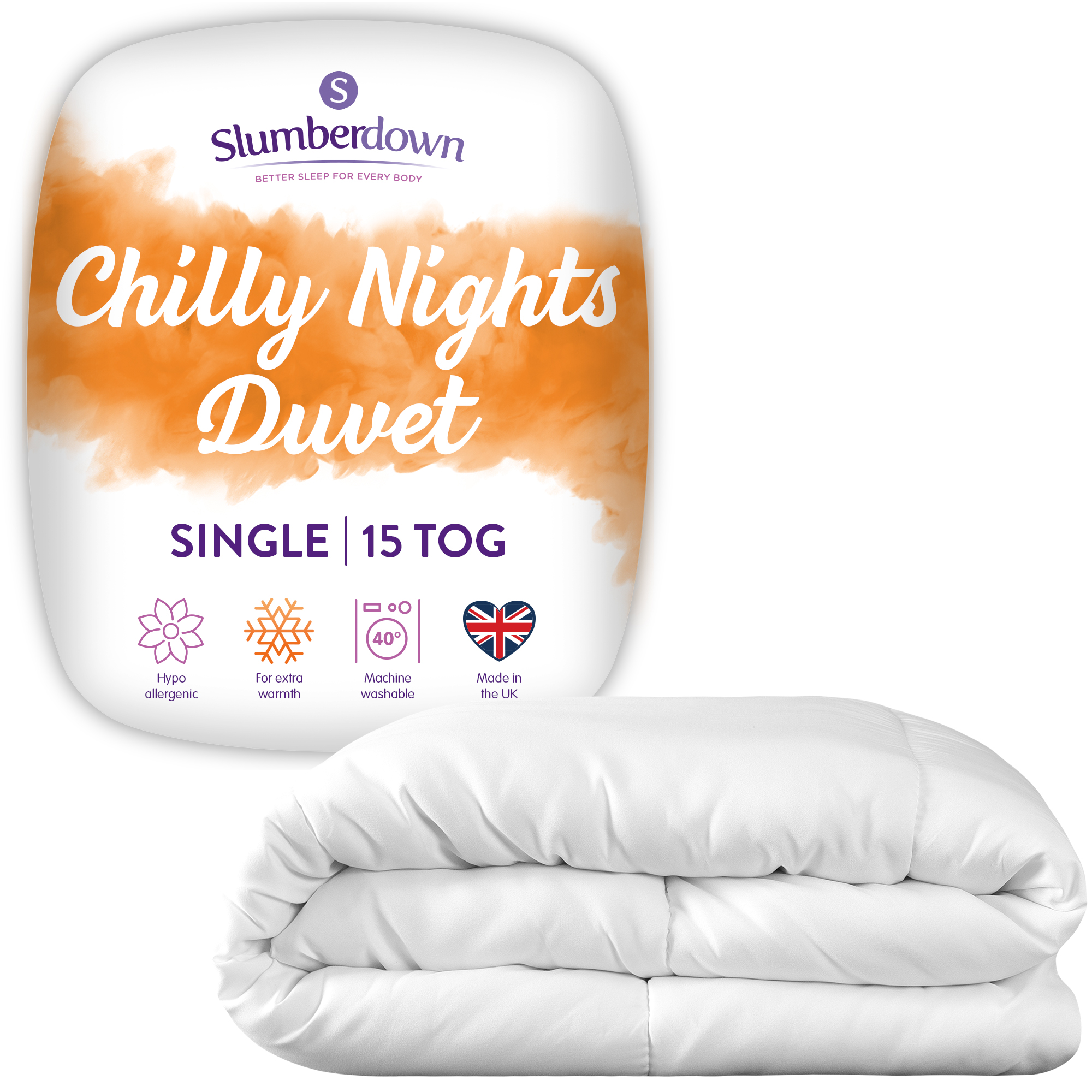 Slumberdown&#x20;Chilly&#x20;Nights&#x20;15&#x20;Tog&#x20;Single&#x20;Winter&#x20;Duvet