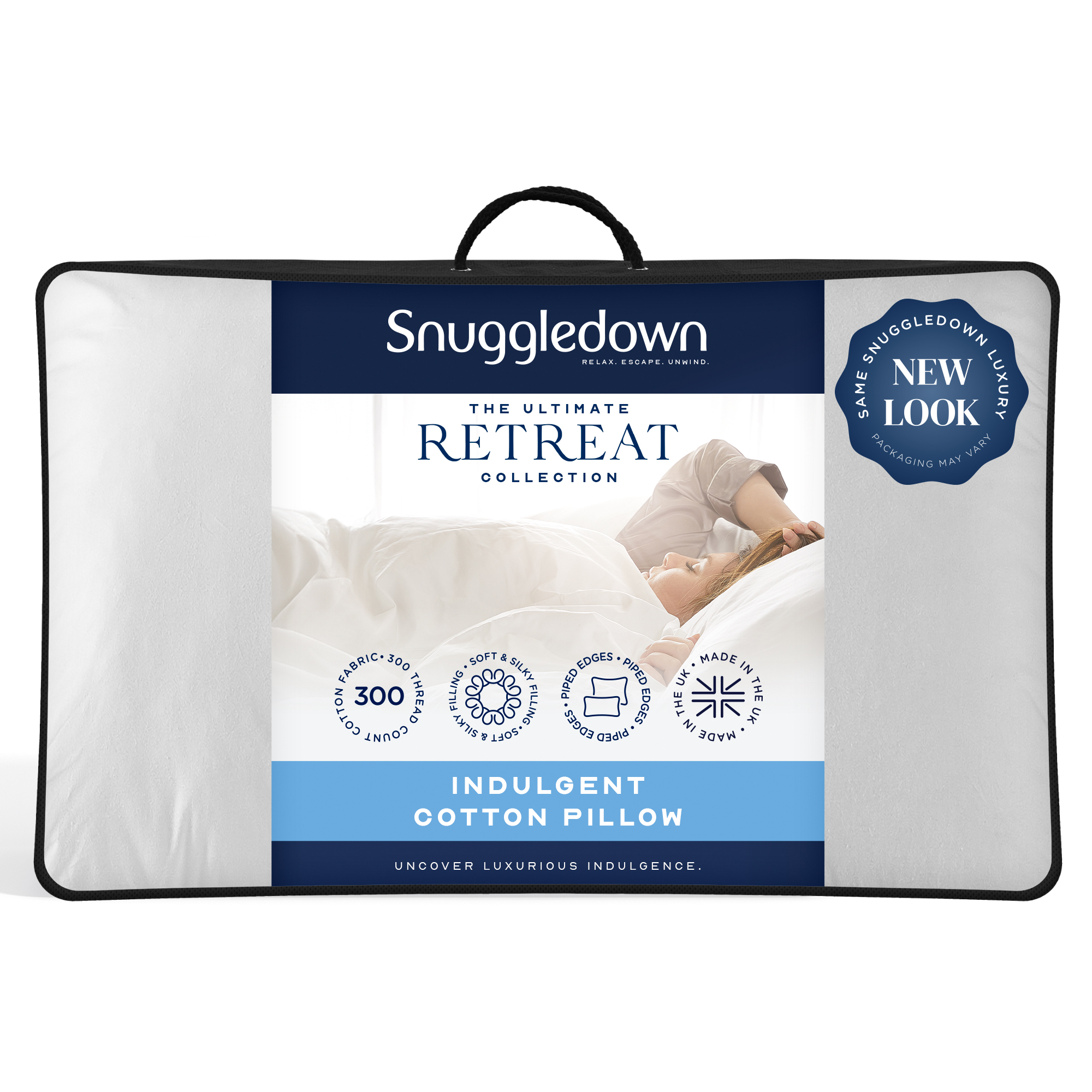 Snuggledown&#x20;Indulgent&#x20;cotton&#x20;Soft&#x20;Support&#x20;Front&#x20;Sleeper&#x20;Pillow,&#x20;Pack&#x20;of&#x20;4