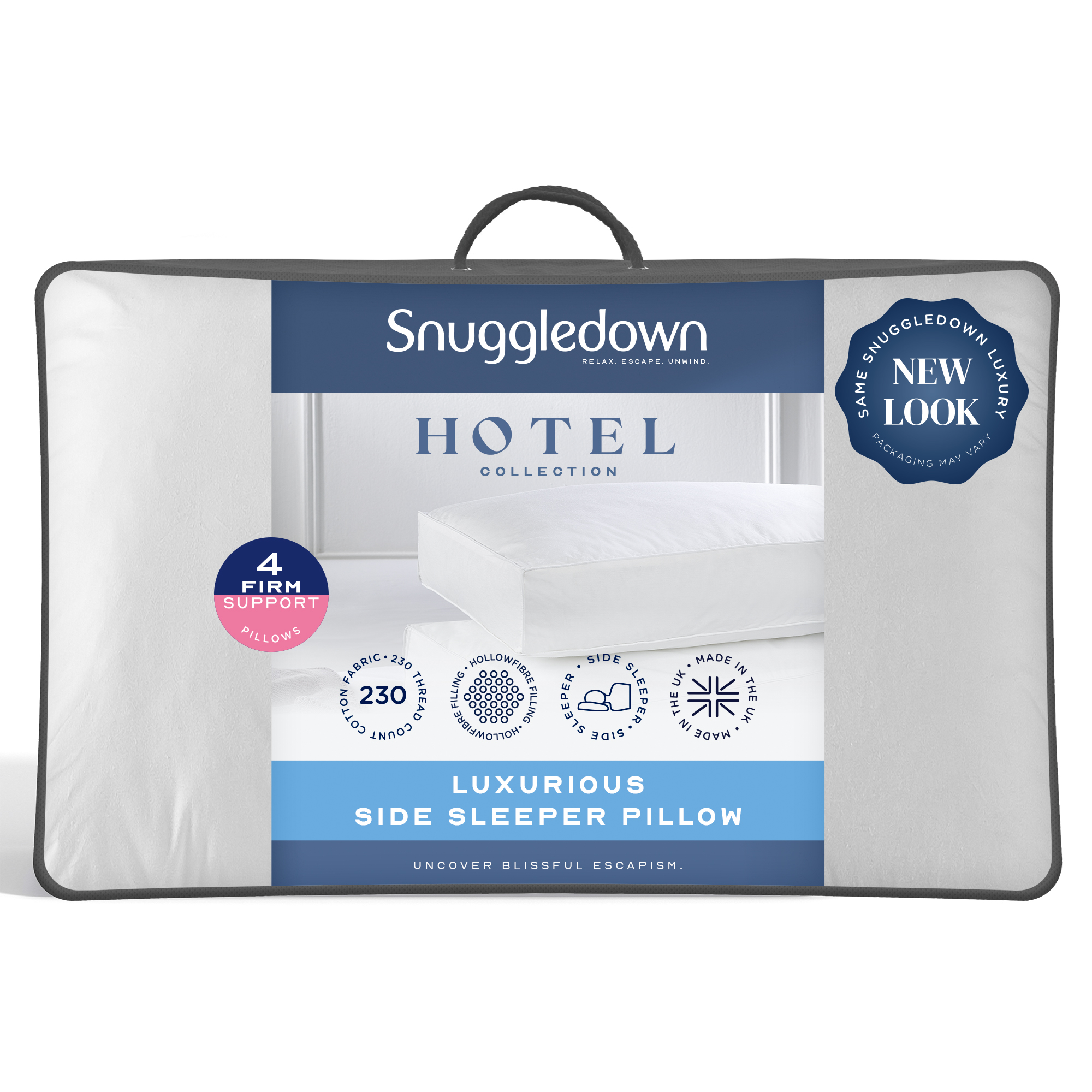 Snuggledown&#x20;Luxurious&#x20;Side&#x20;Sleeper&#x20;Firm&#x20;Support&#x20;Pillow,&#x20;Pack&#x20;of&#x20;4
