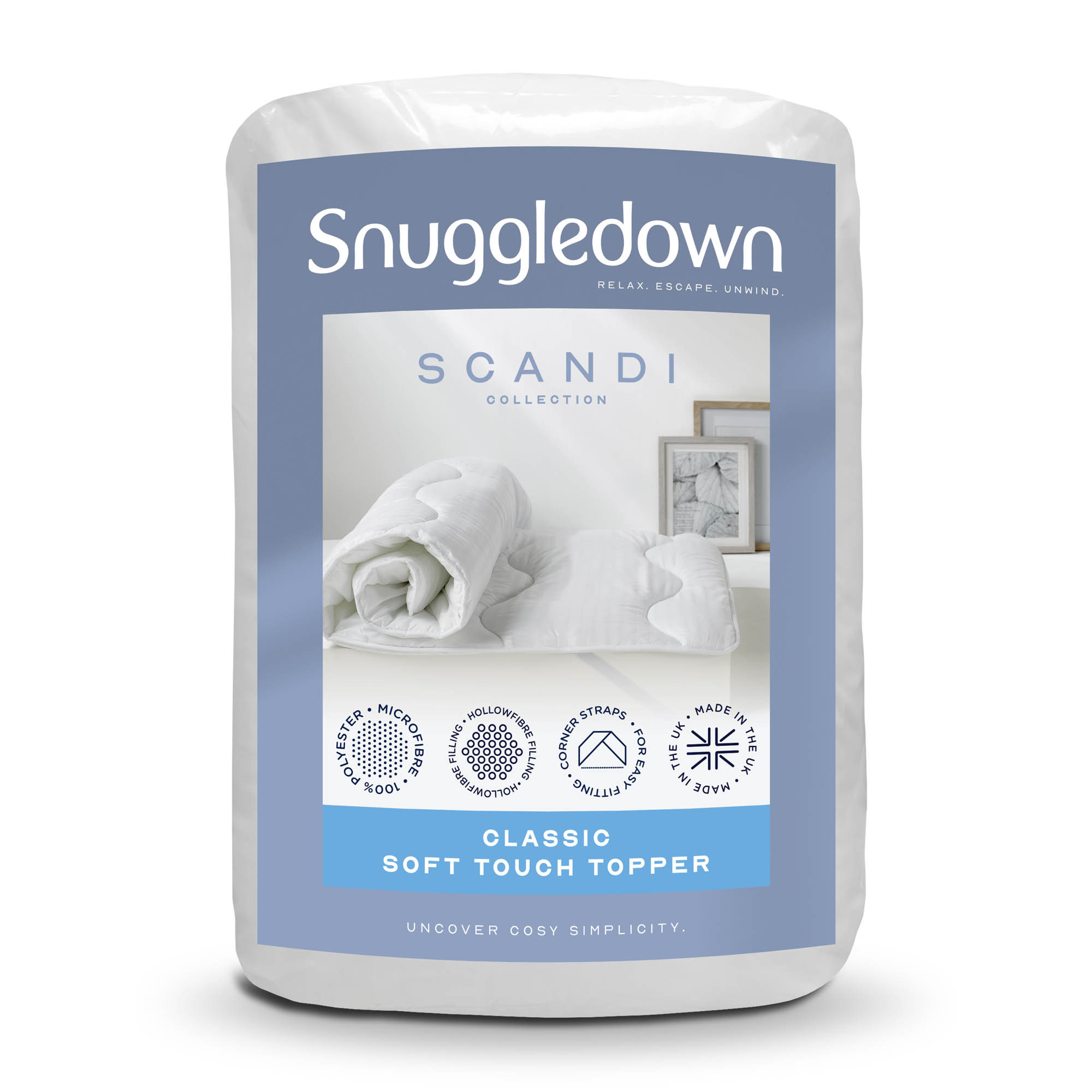 Snuggledown Scandinavian Hollowfibre Mattress Topper