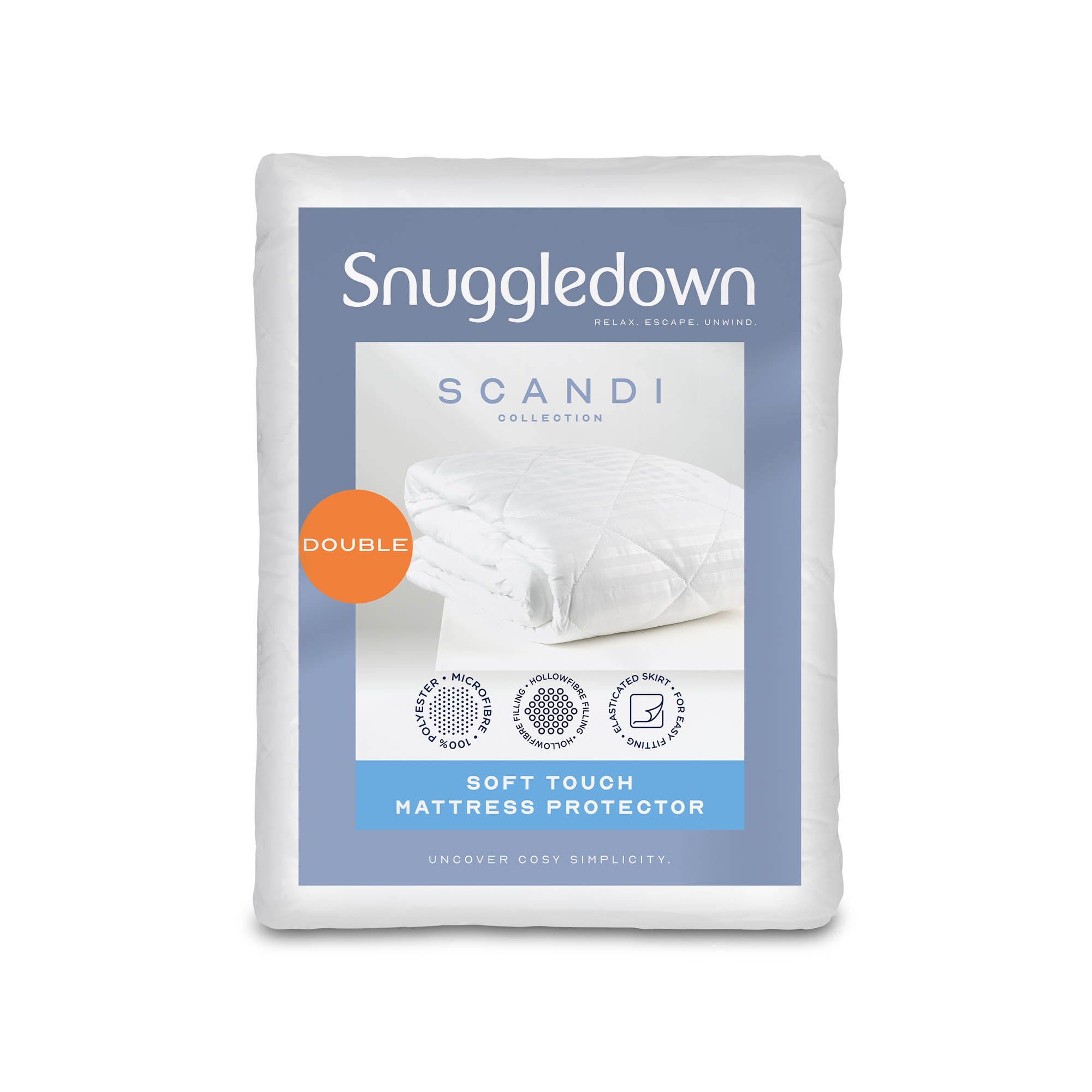 Snuggledown Scandinavian Hollowfibre Mattress Protector - Double