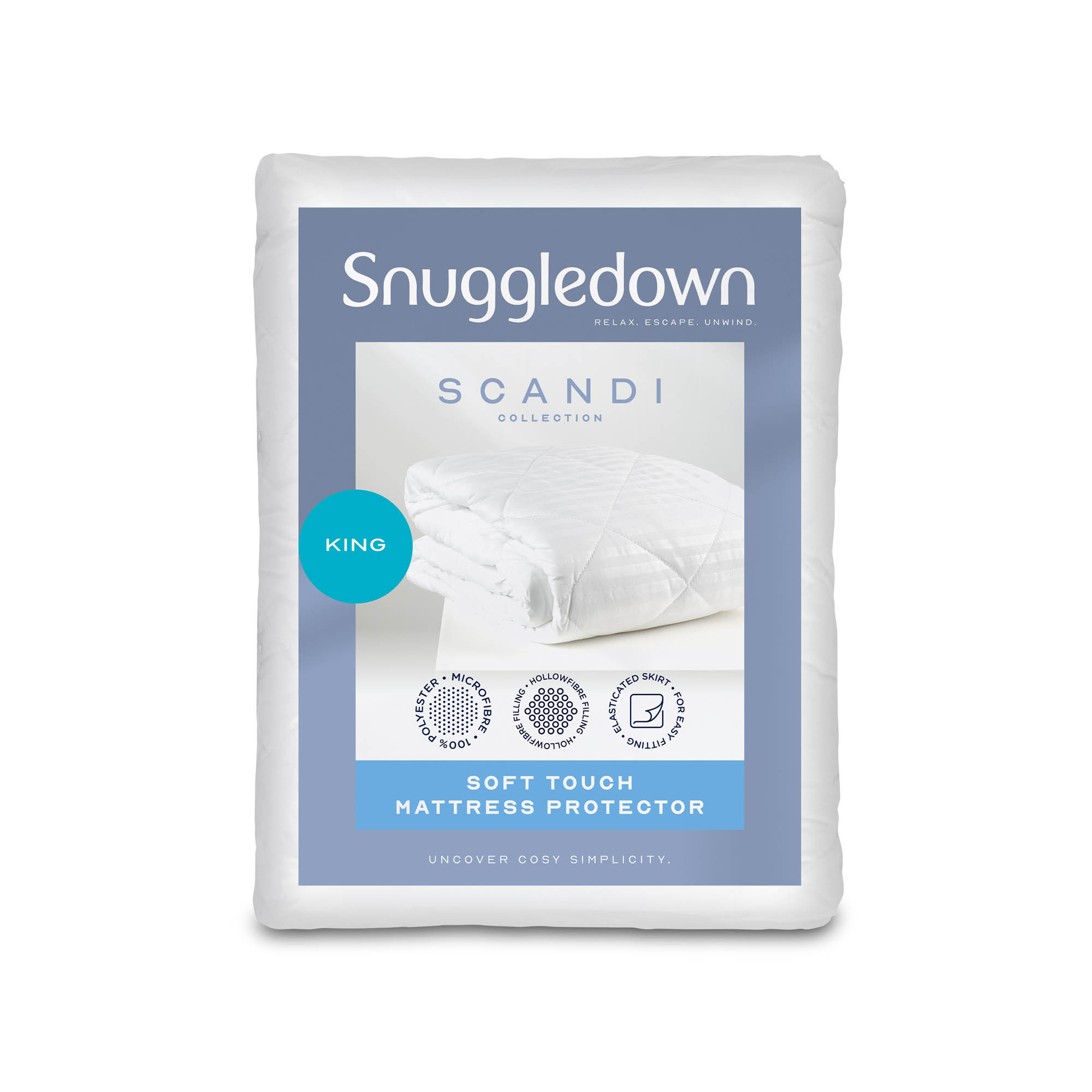 Snuggledown Scandinavian Hollowfibre Mattress Protector - King